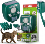 SWISSINNO ultraheli loomap&uuml;&uuml;dja PRO koos LED-valguse ja p&auml;ikesepatareiga - liikumisaktiivne loomap&uuml;&uuml;dja aeda, &otilde;ue, autosse v&otilde;i tiiki - 12m ulatus - 150m&sup2; katteala - sisaldab maapealset naela