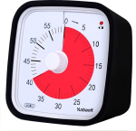 Yunbaoit Visual Timer, Improved 60 Minute Countdown Timer for Children Adults with Low Battery Alarm, Quiet Time Management Tool with Optional Alarm (Black)