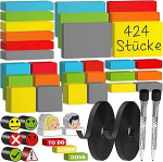 424 Kirjutatavad magnetid ja tarvikud Mega Set - Scrum & Kanban - Kirjutatavad magnetribad - Tahvlile, magnettahvlile, magnetseinale ja k&uuml;lmkapile