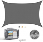 Levesolls Rectangular Shade Awning 4 x 3 m UV Protection Waterproof Patio Outdoor Garden Grey