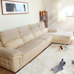 SDAMAIDENGDING Thick Sofa Cover for Leather Sofa, Non-Slip Sofa Protection, Sofa Protective Cover, Breathable Sofa to Throw, Secure and Armrest, Available Separately, Beige, 60 x 210 cm (24 x 83