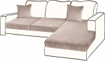 BT.WA Sectional Sofa Covers for 3 Piece Seat Cushions, Velvet Sofa Cushion Cover L Shape Separate Couch Slipcover with 2 Pillow Covers, Furniture Protector (Sofa, 2 Seater + 1 Chaiselette, Light Brown
