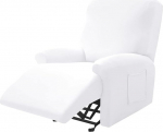 4-Piece Super Soft Recliner Chair Cover Milk Silk Equipped Armchair Cover Plain Armchair Protector Washable Furniture Protector W