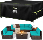 VDISRR aiam&ouml;&ouml;bli kate, 242 x 162 x 100 cm, talvekindel ja veekindel kaitsekate aiam&ouml;&ouml;blile koos ventilatsiooniaknaga, vastupidav 600D Oxford Present, t&auml;iuslik kaitse aiale.