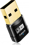Foktech Wifi Dongle, AC600 802.11ac Dual Band 5GHz Mini Wireless Network USB Wifi Adapter PC Desktop Laptop, Support Windows 10/8/7/Vista/XP/2000, Mac Os X 10.5-10.13