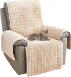 Diivani k&auml;etugede katted, tugitooli kaitse, tugitooli padi, mittelibisev, superpehme, pestav, l&otilde;&otilde;gastav tooli kate, m&ouml;&ouml;bli kaitse lastele ja lemmikloomadele (beež, 53 x 190 cm)