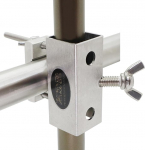 KDR p&auml;ikesevarju hoidja roostevabast terasest - klamberkinnitus ilma puurimata r&otilde;dude jaoks l&auml;bim&otilde;&otilde;duga 2,5 - 4 cm & 6 x 4 cm - p&auml;ikesevarjudele kuni 180 cm l&auml;bim&otilde;&otilde;duga - roostekindel ja stabiilne