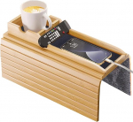 Daily Favorites Sofa Aram Tray with Removable Couch Drink Holder, 2 in 1 Flexible and Foldable Drink Holder Coaster Non Slip Drink Cup Holder Holder for Drinks, Cups, Mobile Phone, Remote Control,