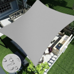 ECOOPTS veekindel p&auml;ikesevarju purje ristk&uuml;lik UV klots v&auml;ljas Patio Pergola tagahoovis aed (helehall)