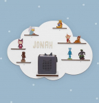 Laste riiul "Cloud" sobib Tonieboxile ja umbes 30 Tonie figuurile - seinariiul laste muusikakarbile personaliseeritud nimedega hoiustamine helim&auml;ngud muusikakarbi riiul hellomini