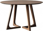 Runder Esstisch aus Massivholz und Gummi - Mid-Century-Modern-Stil mit V-f&ouml;rmigem Untergestell, multifunktsionaalne kui Besprechungs-/Kaffee-/Freizeittisch, platzsparendes Design,90 cm