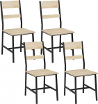 4 s&ouml;&ouml;gitoa tooli, k&ouml;&ouml;gitooli, elutoa toolid, metallraamiga, ergonoomiline tool, k&ouml;&ouml;ki, elutuppa, r&otilde;dule, t&ouml;&ouml;stusstiilis, hele tammepuust, K0030EZS-4