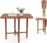 LIFEZEAL kokkupandav s&ouml;&ouml;gilaud, k&ouml;&ouml;gilaud puidust 2-4 inimesele, s&ouml;&ouml;gilaud 2 kokkupandava lauaplaadiga, kandiline puidust s&ouml;&ouml;gilaud, puidust jalad s&ouml;&ouml;gituppa, elutuppa, 90 x 90 x 74,5 cm.