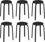 Lestarain LCNI116002-6 virnastatavad jupid, s&ouml;&ouml;gitoa jupid, k&ouml;&ouml;gijalatsid, kontorijalatsid kunstnahast kattega, &uuml;mmargune Ottomani jope s&ouml;&ouml;gituppa, elutuppa, must, 6 tk komplektis