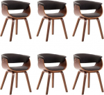 vidaXL s&ouml;&ouml;gitoa toolid, 6 tooli, s&ouml;&ouml;gitoa toolid seljatoega, s&ouml;&ouml;gitool, puidust raamiga k&ouml;&ouml;gitool, s&ouml;&ouml;gitoa toolid, k&ouml;&ouml;k, halli v&auml;rvi Bentwood kangas