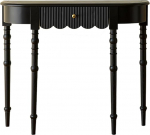 Puidust konsoollaud diivani taha, v&auml;ike konsoollaud sahtlitega, lainelise &auml;&auml;rega ja Rooma stiilis jalgadega elutuppa, esikusse, sissep&auml;&auml;sualasse (pruun)