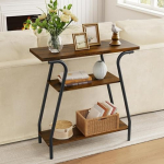 Generisch 3-tasandiline massiivne p&auml;hklipuust konsoollaud esikusse kaasaegne diivanilaud elutoa k&uuml;ljelaua jaoks maastikuline stiil sissep&auml;&auml;suks esikusse (90cm/35.4")