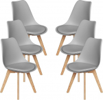 Stanew 6 halli tooli komplekt - Skandinaavia toolid s&ouml;&ouml;gituppa, k&ouml;&ouml;ki, elutuppa - P&otilde;hjamaine stiil Elegantne ja mugav