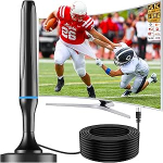 DVBT2 antenn, DVB-T/DVB-T2 antenn, tugevam varrasantenn digitaaltelevisioonile/digitaal-TV/DAB-raadio/DVB-T2 tuuneripulga jaoks, maksimaalne signaali kvaliteet, magnetilise alusega, 3 m kaabliga