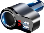 KIMISS USB autolaadija adapter autolaadija Dual USB Port Splitter 12V-24V pistikupesa sigaretis&uuml;&uuml;taja pistikupesa