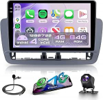 4G + 64G Android autoradio Seat Ibiza 6j 2012-2015 juhtmevaba Carplay Android autole, 9-tolline Incell puuteekraaniga autoraadio GPS navigatsiooniga WiFi peeglilink Bluetooth FM/RDS/EQ/USB/SWC tagumine vaade