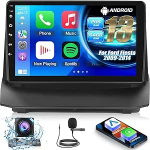 2G+64G Android 13 autoraadio Ford Fiesta 2009-2014, 9-tolline puuteekraaniga raadio traadita Carplay & Android Car/WiFi/GPS/Bluetooth4.0/EQ/FM RDS raadio + tagurduskaamera + mikrofon