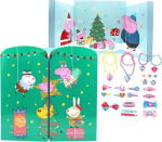Joytoy Peppa Pig advendikalender koos ehete ja juukseaksessuaaridega - 28 x 7 x 28 cm
