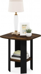 Furinno Simple Design End / End Table, Amber Pine/Black