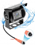 Tagavarakaamera Camecho IR Night Vision ilma juhtjooneta ilma v&auml;rvimuutuseta Veekindel 4 Pin Aviation Connector tagumise vaate kaamera bussi / RV / veoauto / haagise jaoks Heavy Duty