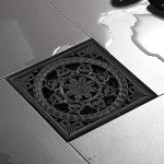 Nelinurkne du&scaron;ip&otilde;randakanalisatsioon 10 x 10 cm Vintage n&auml;htamatu vaskne vannitoa p&otilde;randakanalisatsioon Messingist p&otilde;randakanalisatsioon Antiikne kanalisatsioon koos filtri ja eemaldatava kattega