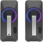 Genesis Helium 100BT RGB PC k&otilde;lar 2.0 - Bluetooth 5.0 & AUX, USB toide, 10W RMS, RGB valgustus, k&otilde;rvaklapipesa, kompaktsed stereok&otilde;larid arvutisse, s&uuml;learvutisse, m&auml;ngimiseks ja kontorisse.
