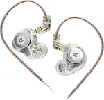 keephifi KZ EDX Pro In-Ear Monitor k&otilde;rvaklapid Wired KZ IEM k&otilde;rvaklapid Dual DD HiFi Stereo Sound Stage k&otilde;rvaklapid Wired Gaming k&otilde;rvaklapid muusikutele lauljatele audiof&auml;nnidele (valge, ilma mikrofonita)