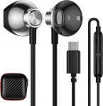 USB C t&uuml;&uuml;pi C k&otilde;rvaklapid HiFi Stereo k&otilde;rvaklapid koos kaabli ja mikrofoniga poolk&otilde;rvaklapid iPhone 16 15 Pro Max Pixel 9 Pro XL 8 Samsung Galaxy A16 5G A35 A55 A34 A54 A53 S24 S23FE One jaoks