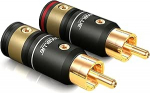 VIABLUE T6s RCA Male / RCA * Kruviversioon * 24 karaadi t&otilde;elise kullaga kaetud * T&auml;ismetallist korpus * High-End &uuml;hendused * 2 paari (4 tk)