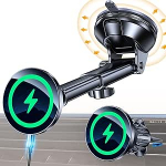 Sest Magsafe autohoidja laadimisfunktsiooniga, 100% stabiilne, 15 W mobiiltelefoni hoidja, auto MagSafe autohoidja, laadija, ventilatsioon armatuurlaual, traadita magnetiline auto mobiiltelefoni hoidja iPhone Air'ile