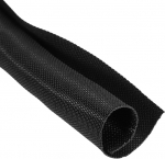 hankekaart 19,1 cm ID-Split-Loom-Schlauch, 3 m, Polyester-Kabelschutz, Kabelh&uuml;lse f&uuml;r USB-Kabel, Netzkabel, Schwarz