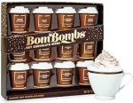 BomBombs Mini Kuuma &scaron;okolaadi kinkekomplekt allkirjastatud pruunis pakendis, magustoidu maitsed h&otilde;lmavad Rocky Road, Cookie Butter, Pumpkin Pie ja muud (12-ne komplekt).