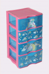 DRW 4 Drawer PVC Unicorn Chest of Drawers 40 x 38 x 64 cm