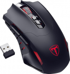 RisoPhy Wireless Gaming Mouse with 7 Programmable Buttons and 5 Adjustable DPI (800-8000) 2.4G/Bluetooth, RGB Lighting Computer Mouse, Ergonomic Mouse for PC/Mac Gamer