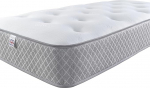 Aspire Beds Quad Comfort Eco Fillings & AC Aspire-Cool Touch Crystal Ortho Luxurious Tufted Sleep Surface, Hybrid Bonnell Sprung Mattress, Grey Trim, 3ft Single (3ft Single (3ft x 7ft)