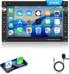 ESSGOO 4+64G Wireless CarPlay Android Auto Autoradio F&uuml;r VW Polo MK3/4 9N Golf 4 Passat B5 T5 Seat Skoda,Android 15 Bluetooth Radio mit 7 Zoll Touchscereen FM RDS GPS Navi WiFi