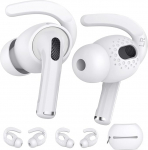 AhaStyle AirPods 3 k&otilde;rvakonksud Pehme silikoon 【Kott lisatud】2 paari mittelibisevaid k&otilde;rvakatted, Apple AirPods 3 (suur ja v&auml;ike, valge), tarvikud &uuml;hilduvad Apple AirPods 3 (suur ja v&auml;ike, valge)