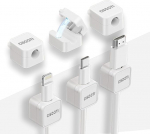 Magnetilised kaabliklambrid, 6 paketi isekleepuv kaablihoidja, ideaalne kaabliorganisaator, juhtmehoidja laua, voodi, mobiiltelefoni laadija, arvuti, kodu, kontori, auto jaoks, valge