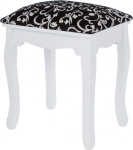 elbm&ouml;bel Stool Stool Dressing Stool Wooden Stool in White Black Dressing Table Stool Piano Stool