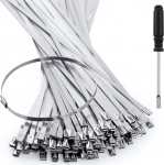 SPEEDWOX 100 t&uuml;kki metallist Zip Ties Heavy Duty Self Locking 304 roostevabast terasest metallist kaablisidemed Multi Use