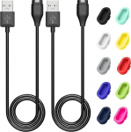 AWINNER laadimiskaabel, mis &uuml;hildub Garmin Instinct 2, Instinct 2S, Forerunner 965/265/265s, asenduskella laadimiskaabel, pluss silikoonist laadimispordi kaitse, tolmupistik, 2 tk.