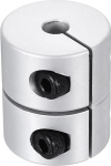sourcing map Shaft Coupler, 6-9mm(ID), 30mm(L) Aluminum Alloy Shaft Coupling, Rigid Joint Motor Accessories for 3D Printer, DIY Robot, Model CN