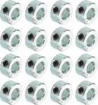 sourcing map 16-teiliges Set Schraubenmanschetten, 5/16 Zoll Bohrung, Karbonstahl, Schaftmanschetten, 5/8 Zoll Au&szlig;endurchmesser, 5/16 Zoll Breite, Schlossachsenmanschette f&uuml;r
