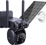 4G madala v&otilde;imsusega p&auml;ikesekaamera, 2K kaksikkaamerad koduturvalisuse jaoks, 360&deg; vaade, Wi-Fi, kahe objektiivi &uuml;hendamine, turvakaamerad, traadita v&auml;litingimustes kasutatavad kaamerad