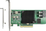 12G Internal PCIe Controller Card, 8 Ports 12Gb/s SATA+SAS HBA Card, Broadcoms 3008 Chip, PCI Express 3.0 X8, 2X SFF-8643 Ports, nagu SAS 9300-8I koos Low Profile Bracket'iga